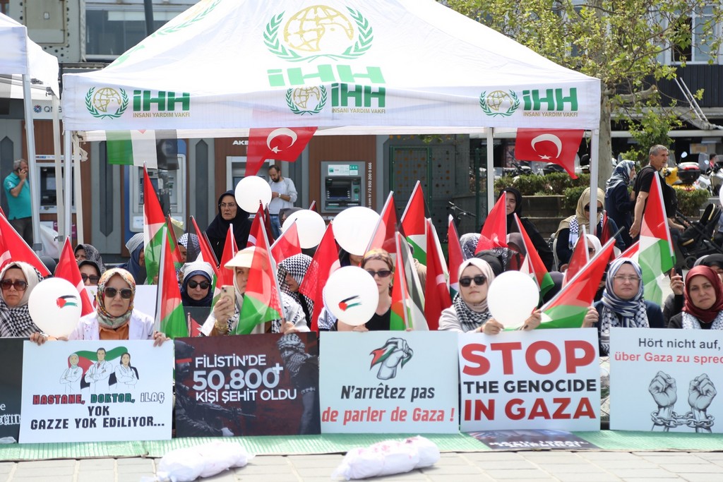İstanbul’da Kadınlardan Gazze’ye Destek Eylemi (5)