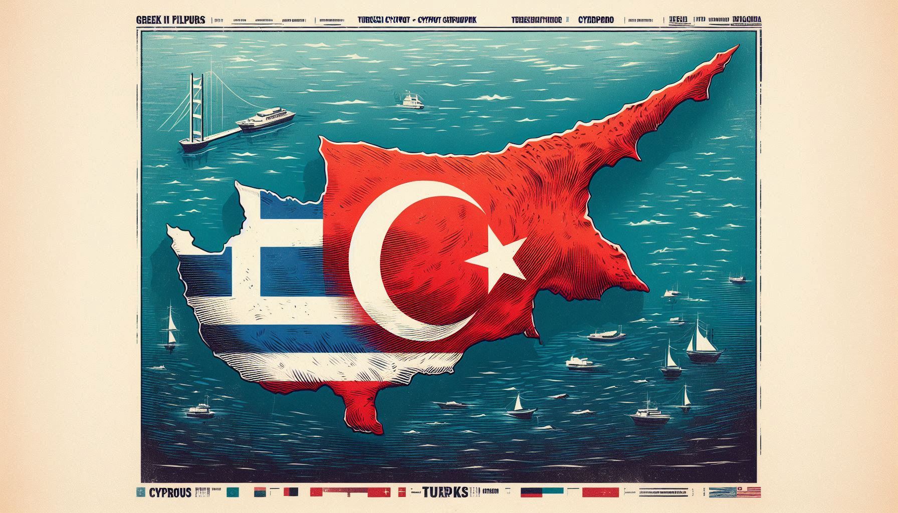 Kıbrıs Türk Ve Rum Kesim Bayrakları Kıbrıs Haritalı Dikdörtgen Resim Istiyorum Daha Sade Gazete Habe