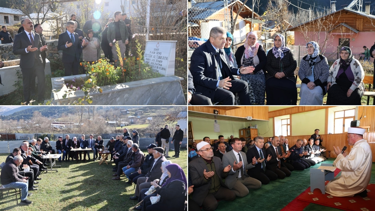 Artvin Valisi Ergün, Ardanuç’ta şehit ailesi ziyaretlerinde bulundu