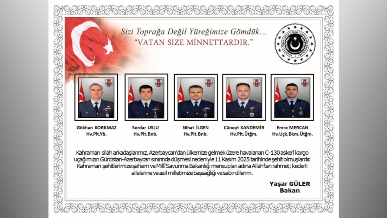 C-130 kargo uçağı kazasında 20 kahraman askerimiz şehit oldu