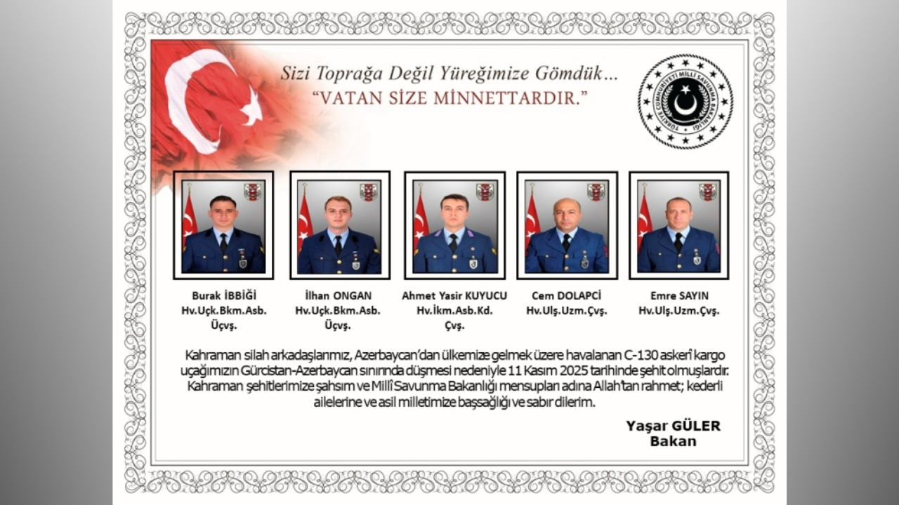 C-130 kargo uçağı kazasında 20 kahraman askerimiz şehit oldu