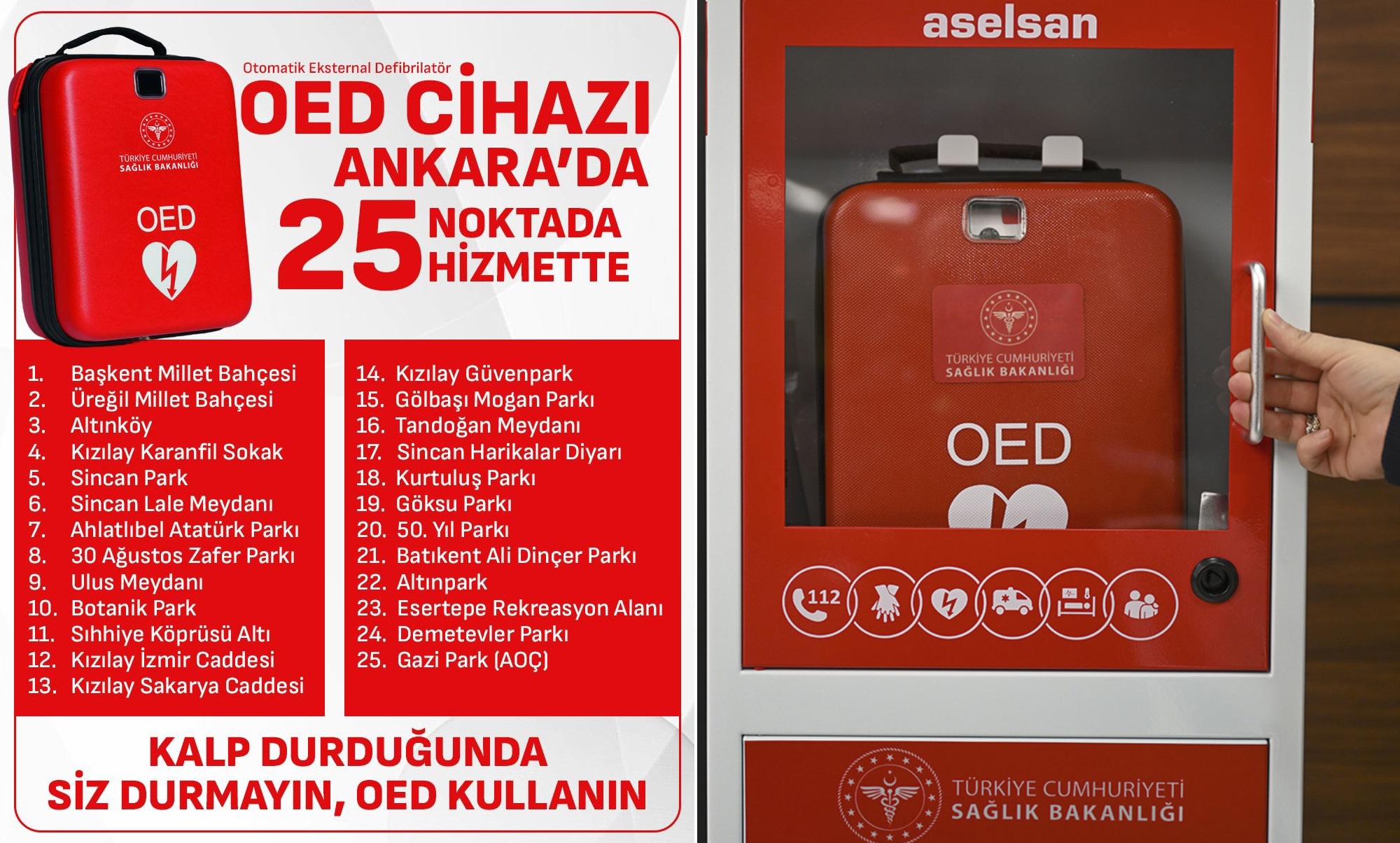 Kalp Durduğunda Kullanılacak Olan Oed Cihazı Ankara’da 25 Noktaya Yerleştirildi 2