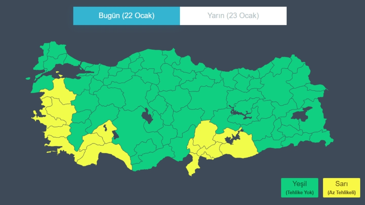 Meteoroloji'den 15 Ile Sarı Kodlu Hava Uyarısı 2
