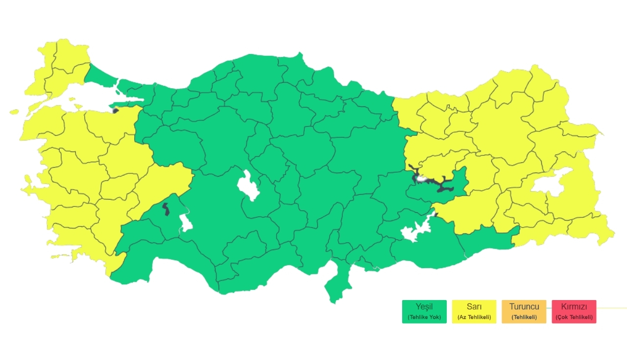 Meteoroloji’den 36 il için sarı kodlu uyarı
