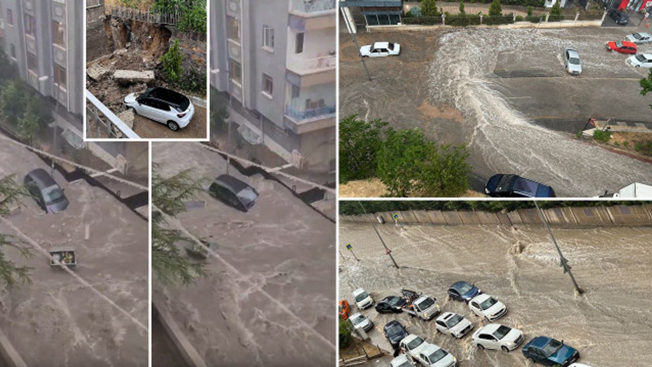 Ankara'da sağanak sele dönüştü: Alt geçitleri sel bastı, çatılar uçtu