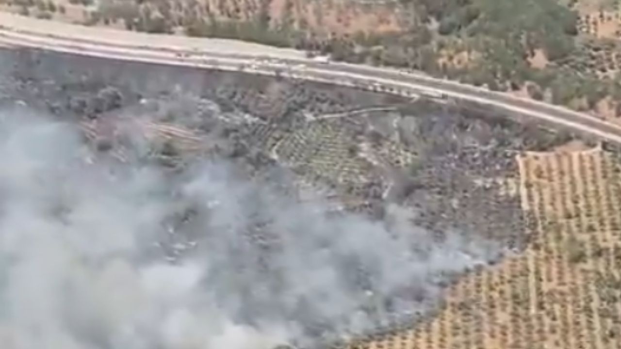 Muğla'da antik kenti yakınlarında yangın: Havadan ve karadan müdahale sürüyor