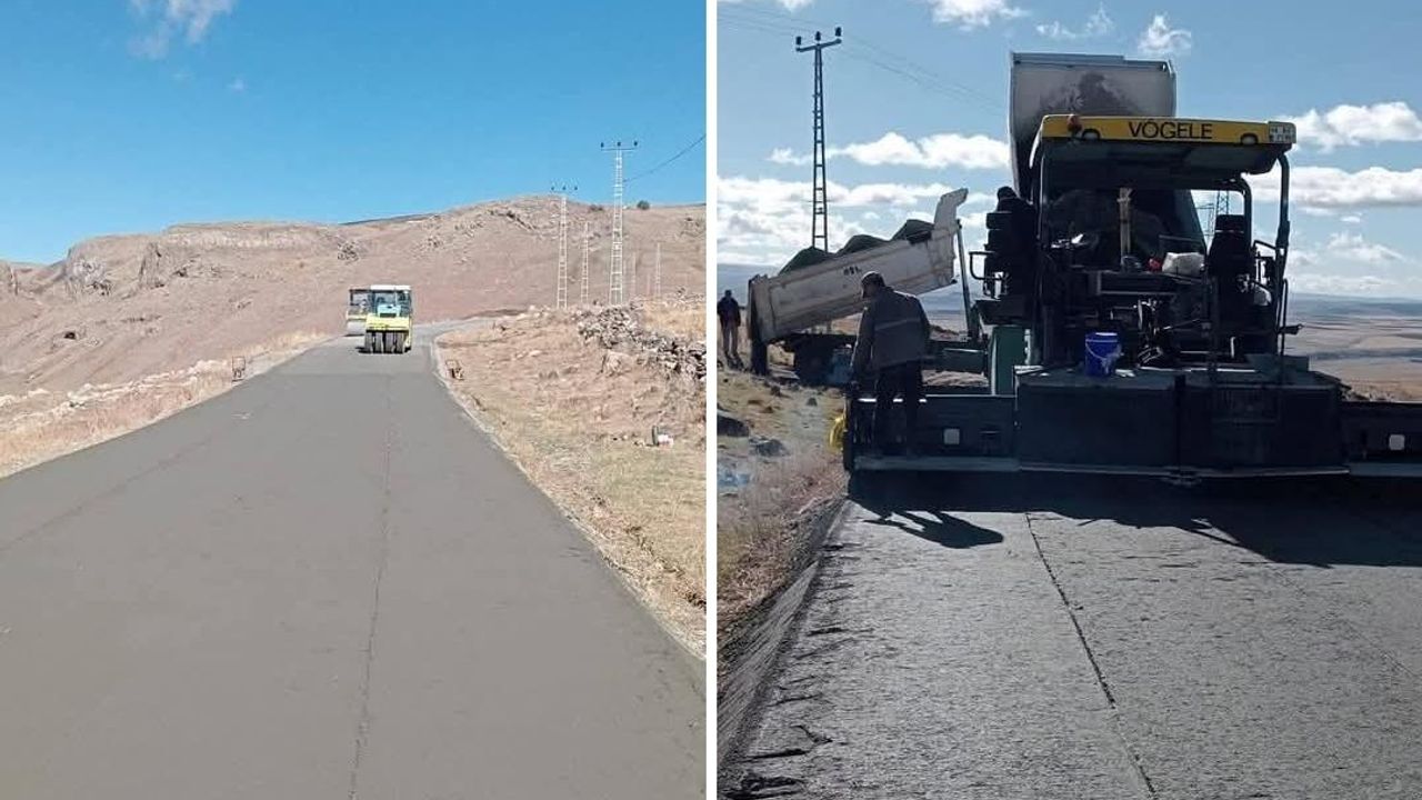 Kars'ın Susuz ilçesi Erdağı Köyü'nde SSB beton yol yapım işi başladı