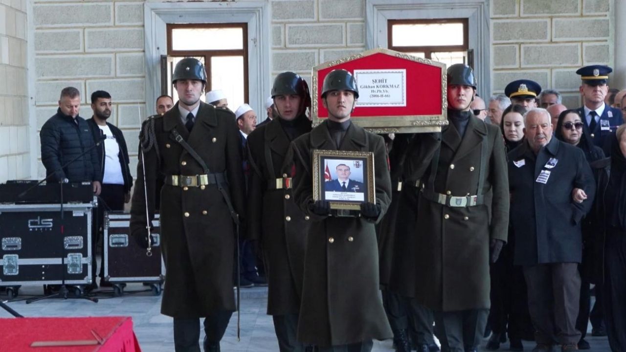 Şehit Hava Pilot Yarbay Gökhan Korkmaz, son yolculuğuna uğurlandı