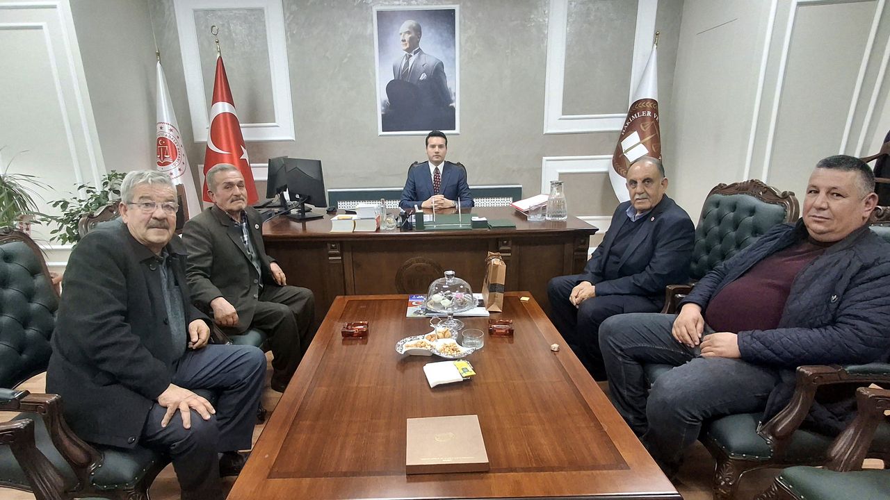 Beypazarı Muhtarlar Derneğinden Cumhuriyet başsavcısına ziyaret