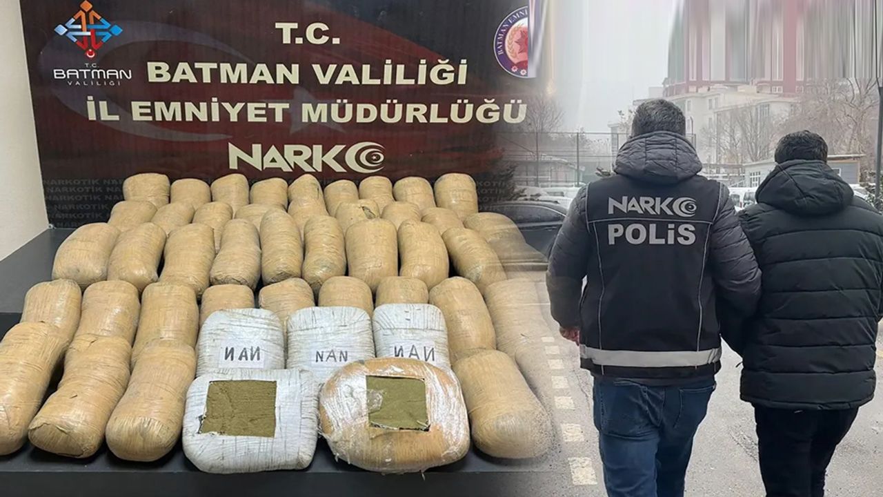Batman’da narkotik operasyonu: Tır da 51 kilo toz esrar ele geçirildi