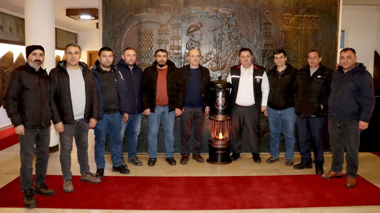 Emekliye ayrılan madencilerden GMİS'e ziyaret