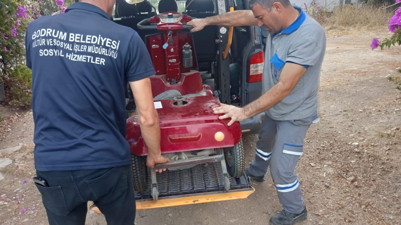 Bodrum Belediyesi'nden akülü sandalye bakım desteği