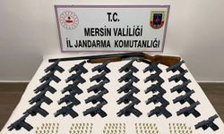 Mersin'de silah operasyonu: Yüzlerce tabanca ve parça ele geçirildi