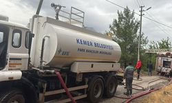 Kemer’de ev yangını