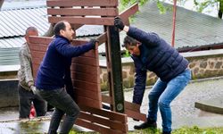 Giresun Kalesi'nde yeni oturma grubu ve masalar