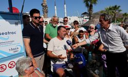 Turgutreis halk plajına özel gereksinimli bireyler için raylı sistem