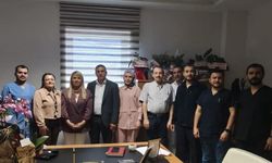 Kars Sağlık-Sen Şube Başkanı'ndan Edibe Koyuncu'ya hayırlı olsun ziyareti