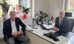 Başkan Şentürk Özyılmaz’dan Halkbank Kars Şubesi Müdürü Fatih Yeğin’e ziyaret