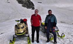 Rize’de haziran ayında kar keyfi