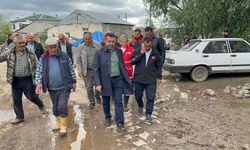 AK Parti Kars Milletvekili Adem Çalkın Heyetle birlikte sel bölgesinde incelemelerde bulundu