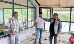 Vali Ziya Polat, Susuz Şelalesi'ndeki kış bahçesi inşaatını inceledi