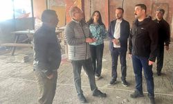 Vali Ziya Polat, Çıldır Gölü kıyısındaki Kütük Ev inşaatında inceleme yaptı