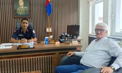 Vakfıkebir Jandarma İlçe Komutanlığına atanan Üstğm. Şengün’e BHA Temsilcisi Alp’ten ziyaret