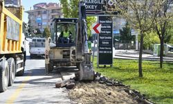 Ankara'da kaldırım ve bariyer çalışmaları devam ediyor