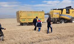 Kars'ta hasat sezonu için biçerdöver kontrolleri hız kesmeden devam ediyor