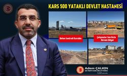 Kars 500 Yataklı Devlet Hastanesi şantiyesinde beton santrali kuruldu