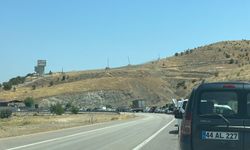 Elazığ-Pertek feribot iskelesinde kilometrelerce kuyruk oluştu