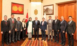Vali Ziya Polat, TCDD 9. Bölge Müdürü Yunus Yeşilyurt ve beraberindeki heyeti kabul etti