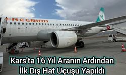 Kars Harakani Havalimanı’ndan 16 yıl sonra ilk dış hat uçuşu gerçekleşti