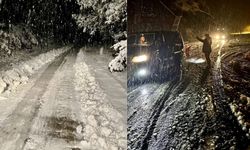 Yoğun kar yağışı Ordu-Sivas kara yolunu kapattı