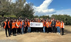 ADÜ öğrencileri LÖSEV için mandalina hasadı yaptı