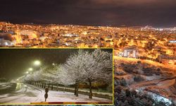 Uşak’ta mevsimin ilk karı: Kent beyaza büründü