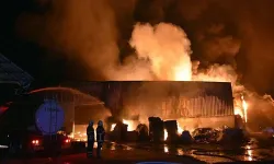 Adana'da parke ve panel üretilen fabrikada yangın