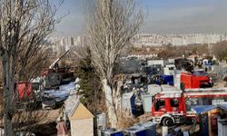 Ankara Emniyet Yenimahalle yediemin otoparkında yangın çıktı