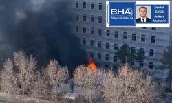 İçişleri Bakanlığı yerleşkesindeki konteynerlerde yangın çıktı