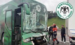 Konyaspor U19 takımını taşıyan otobüs TEM Otoyolu’nda kaza yaptı