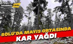 Bolu'da mayıs ortasında kar yağdı