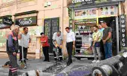 Kastamonu'nun en yoğun caddesinde onarım başladı