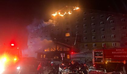 Bolu Kartalkaya'da otel yangını