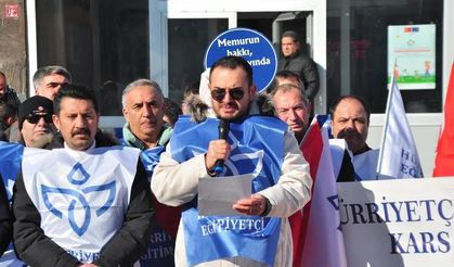 Hürriyetçi Eğitim Sen Kars Şubesi, bir günlük iş bıraktı