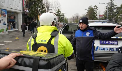 Düzce'de zabıta ve emniyet dayanışması