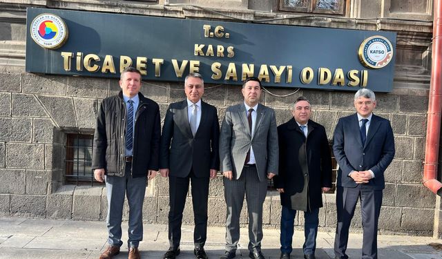 Kars Defterdarı Fatih Polat'tan TSO Başkanı Kadir Bozan'a ziyaret