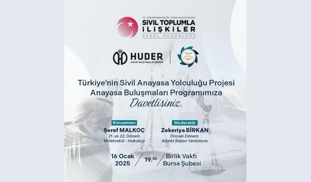 Bursa’da HUDER ile sivil anayasa buluşması