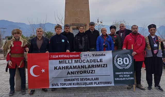 Osmaniye’nin Kurtuluşu'nun 103. yılında OSEV Şehit Saim Bey'e saygı kampı ve yürüyüşü düzenledi