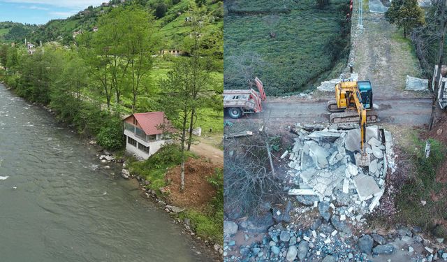 Fırtına Vadisi’ndeki kaçak yapılar yıkılıyor