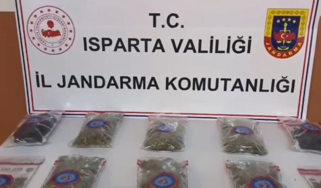 Isparta’da uyuşturucu operasyonu: 1 kilo skunk ele geçirildi